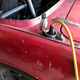 Charging the battery through the old fuel filler cap.